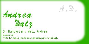 andrea walz business card